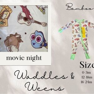 Bamboo Movie Night Baby Onesie